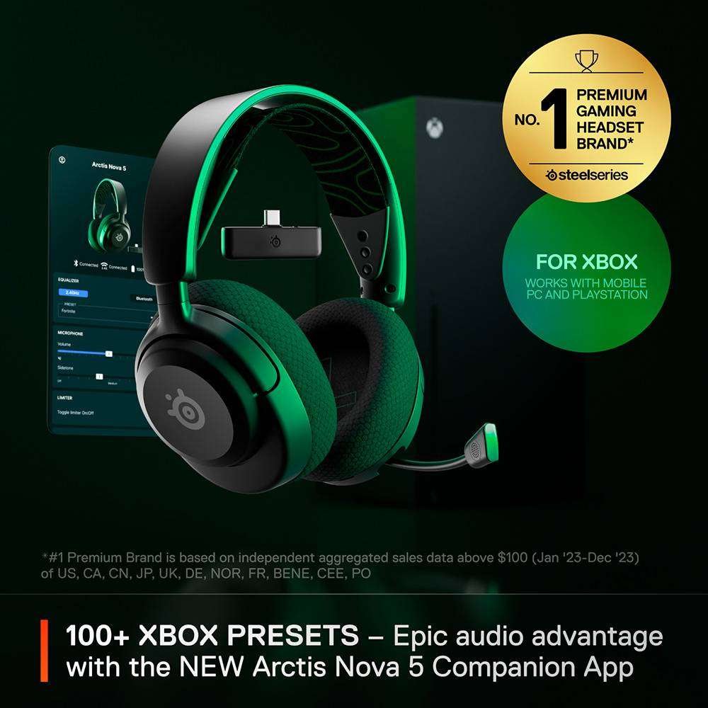 Headset Steelseries Arctis Nova 5X PC/Xbox Series Wireless/Bluetooth Preto - Image 4