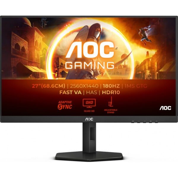 Monitor AOC G4 Q27G4XN 27" 2560 x 1440 pixels Quad HD LCD Preto, Cinzento