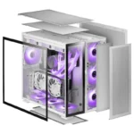 Caixa Mars Gaming E-ATX MC-NOVA XXL Alumínio Aeroespacial Vidro Temperado USB-C Branca - Image 6