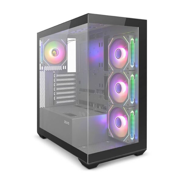 Caixa ATX Zolyd Rivexa Tempered Glass ARGB Preta