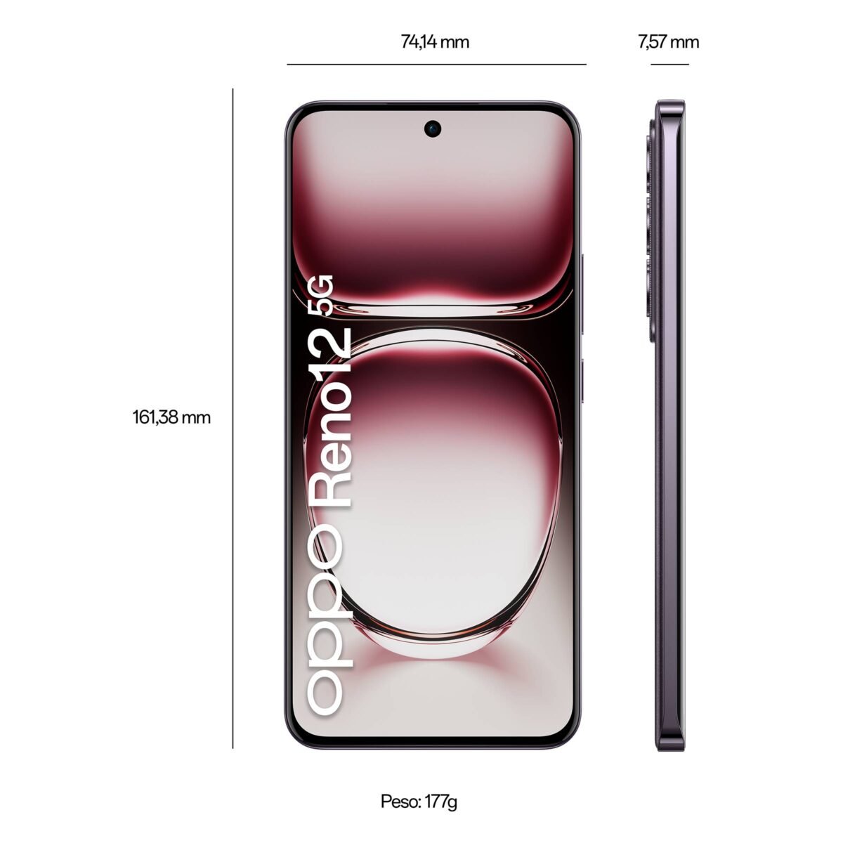 Smartphone Oppo Reno 12 6.7" 12GB 256GB Dual SIM Matte Brown - Image 2