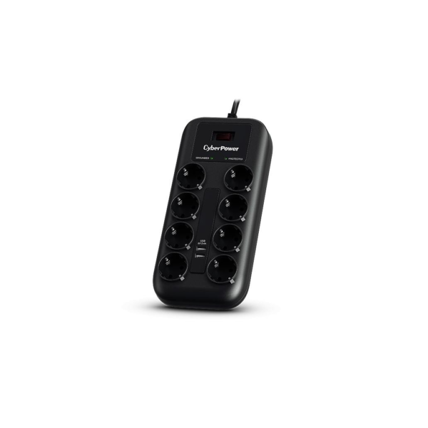 Tomada Proteção Cyberpower 8*out 2xusb