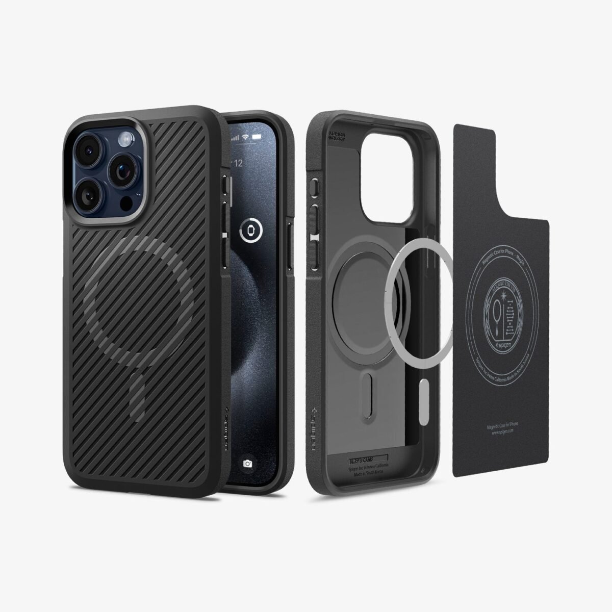 Capa Spigen iPhone 15 Pro Max Core Armor (MagFit) Matte Black - Image 2