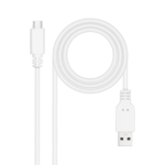 Cabo USB USB 2.0 2 m USB C USB A Nanocable Branco