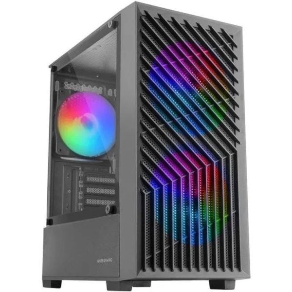 Caixa Micro ATX Mars Gaming MC-Vortex Gaming Vidro Temperado 3x Ventoinhas FRGB 12cm Preta