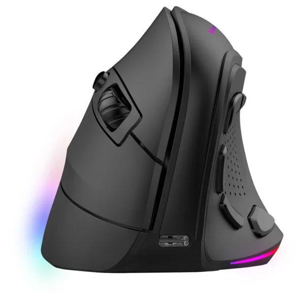 Rato Gaming Sem Fios Ergonómico Vertical Mars Gaming  RGB Chroma Tri-Mode Preto