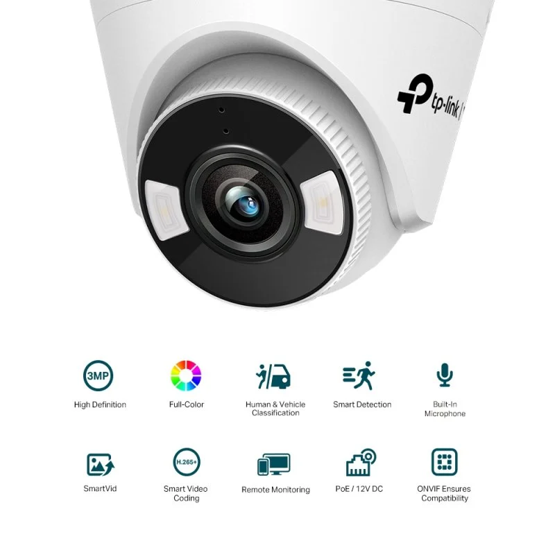 Câmara IP Tipo Turret Full Color 3MP PoE TP-Link VIGI C430 Branca - Image 5