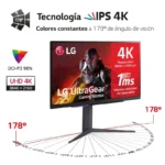 Monitor Gaming LG UltraGear 27GR93U-B 27" IPS UltraHD 4K 144Hz 1ms FreeSync Premium /G-Sync - Image 10