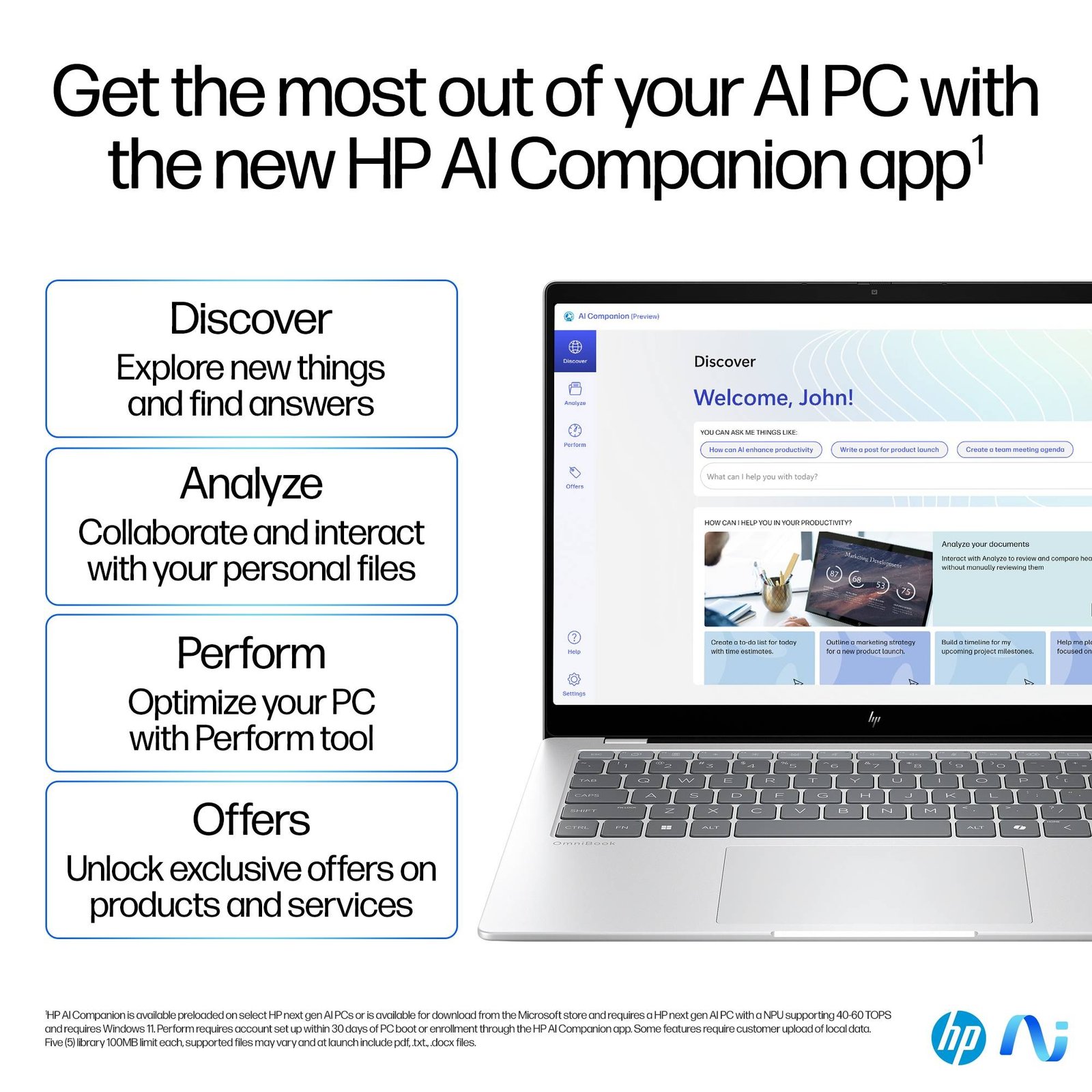 Portátil HP OmniBook X 14-fe1000np Copilot AI Snapdragon X Plus 14" Touch 2.2K+ 16GB 1TB W11H - Image 12