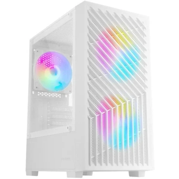 Caixa Micro ATX Mars Gaming MC-Vortex Vidro Temperado 3x Ventoinhas FRGB 12cm Branca