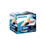 Philips CD-RW 80Min 700MB 4-12x Jewel Case (10 unidades)