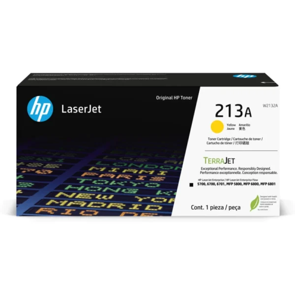 Toner HP 213A Amarelo Original LaserJet