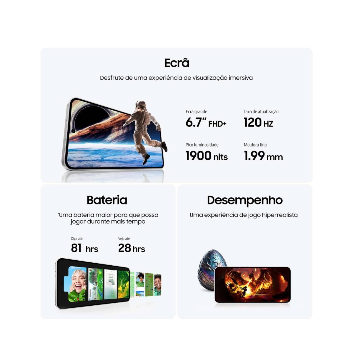 Smartphone Samsung Galaxy S24 FE 5G 6.7" 8GB 128GB Amarelo - Image 3