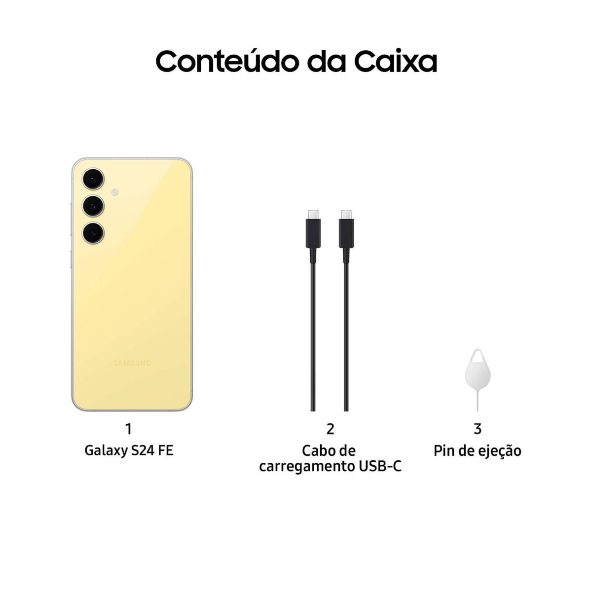 Smartphone Samsung Galaxy S24 FE 5G 6.7" 8GB 128GB Amarelo - Image 2
