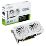 Placa Gráfica ASUS Dual GeForce RTX 4070 EVO Branco OC Edição 12GB GDDR6X DLSS3