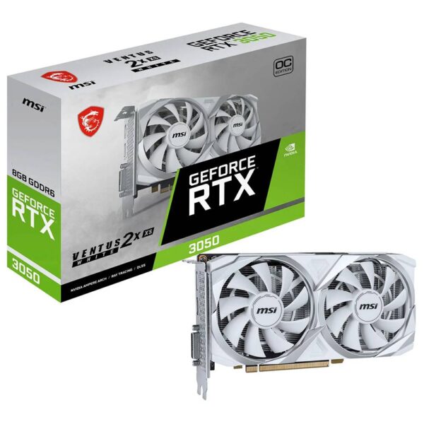 Placa Gráfica MSI NVIDIA GeForce RTX 3050 "Ampere" Ventus 2X XS White 8G OC GDDR6