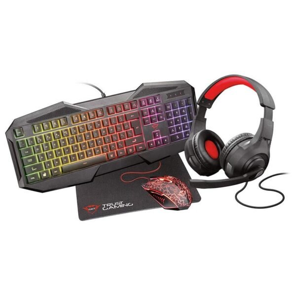 Pack Gaming Teclado + Rato + Headset + Tapete Trust GXT 1180RW