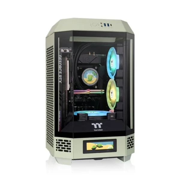 Caixa Mini-ITX Thermaltake The Tower 250 2x Ventoinhas 120mm e Vidro Temperado Verde Matcha
