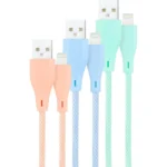Nanocable Pack 3 Mesh USB 2.0 para cabos Lightning macho/macho 1m rosa/azul/verde
