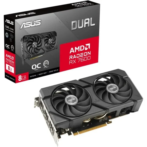 Placa Gráfica ASUS Dual Radeon RX 7600 EVO OC Edition 8GB GDDR6