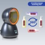 Leitor Código Barras Ewent EW3450 Desktop Hands-Free USB, 1D/2D/QR 360º Preto - Image 4