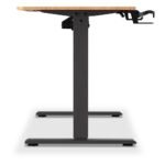 Secretária Elevatória Elétrica Offy Ryva (140x60cm) Preta/Madeira (Oak) - Image 5