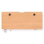 Secretária Elevatória Elétrica Offy Ryva (140x60cm) Preta/Madeira (Oak) - Image 4