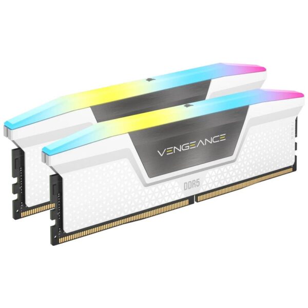 Memória RAM Corsair Vengeance RGB 64GB (2x32GB) DDR5-6000MHz CL30 Branca