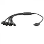 CABO SPLITTER RGB LED 4PM(FEMEA) 4X4PM(FEMEA), 30CM, PRETO