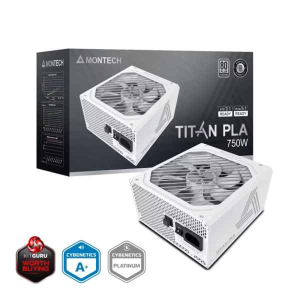 Fonte de Alimentação Montech Titan PLA 750W 80 Plus Platinum PCIE5 (Cybenetics Platinum)
