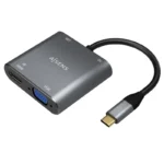 Adaptador USB-C para HDMI/VGA/USB-C/USB 3.0 Aisens 15cm Cinzento