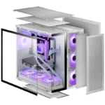 Caixa Gaming Mars Gaming MC-NOVA2 XXL E-ATX Duplo Vidro Temperado e Alumínio Branca - Image 3