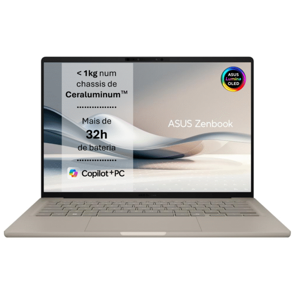 Portátil Asus Zenbook A14 UX3407QA-X1PBOHDGP1 Snapdragon X 14'' WUXGA OLED 32GB 1TB W11P