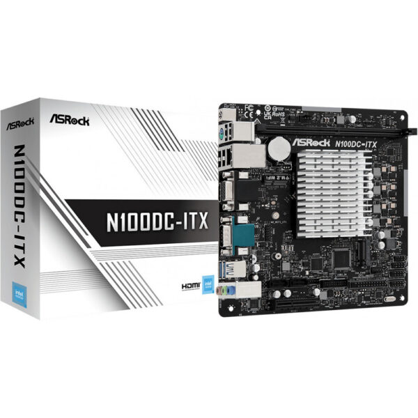 Motherboard Asrock N100DC-ITX Intel N100 CPU(3,4GHz) (CPU integrado) mini ITX DDR4