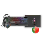 Conjunto Mars Gaming MCP124PRO RGB 4-em-1 Teclado H-Mech + Rato + Headset + Tapete Pretos (PT)