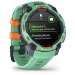 Smartwatch Desportivo GPS 10ATM Garmin Instinct 3 45mm AMOLED Verde com Bracelete Verde
