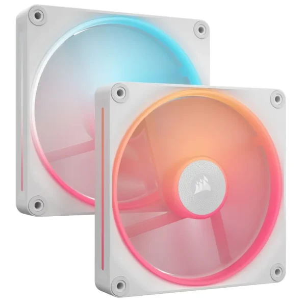 Pack Duas Ventoinhas Suplementares Corsair iCUE LINK LX140-R RGB PWM 140mm Brancas