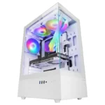 Caixa Mars Gaming MC-XO ATX com Duplo Vidro Temperado, Ventoinha FRGB 120mm e Duas Câmaras Branca