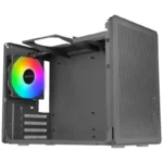 Caixa Mars Gaming MC-XPS Micro-ATX com Vidro Temperado, Ventoinha FRGB 120mm Traseira e USB-C Preta - Image 3