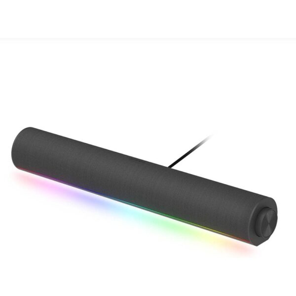 Soundbar Xiaomi Desktop Speaker Dual-channel Stereo RGB Ambient Light Preta