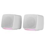 Colunas Mars Gaming MS-PRO RGB Stereo 2.0 10W Brancas
