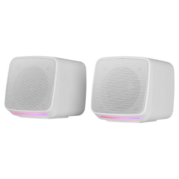 Colunas Mars Gaming MS-PRO RGB Stereo 2.0 10W Brancas
