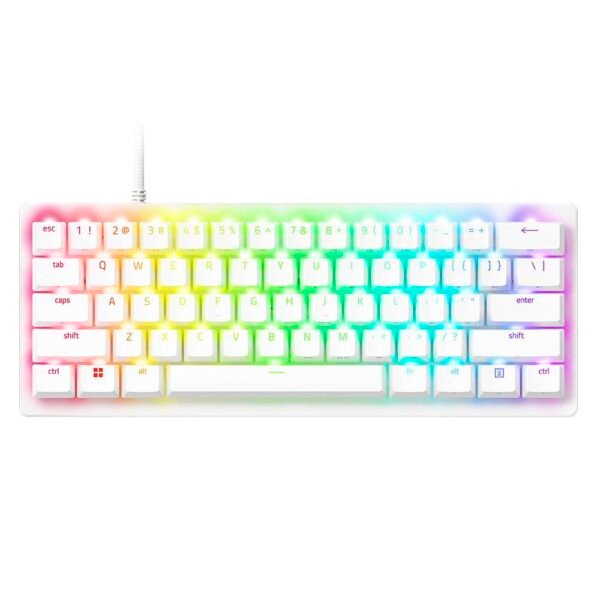 Teclado Mecânico Razer Huntsman V3 Pro Mini 60% RGB Analog Optical Switches Gen-2 US Branco