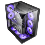 Caixa Mars Gaming MC-3GF ATX com Triplo Vidro Temperado, 2 Ventoinhas ARGB 120mm e USB-C Preta - Image 6