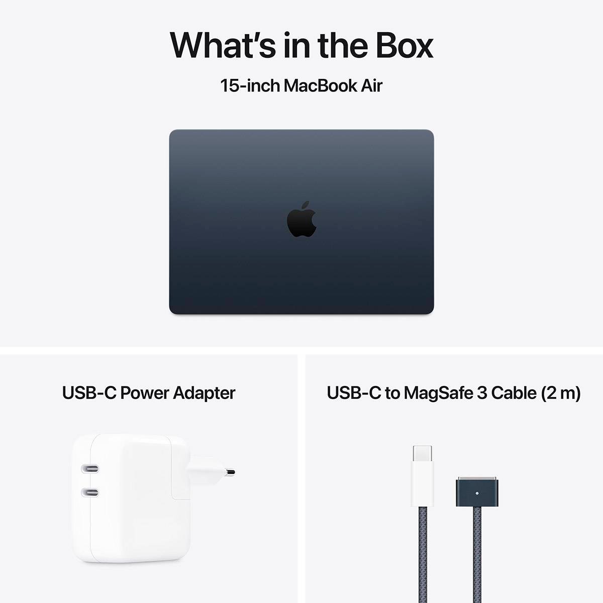 Apple MacBook Air 15.3" M4 CPU 10-core, GPU 10-core 16GB 256GB Meia-noite + Adaptador USB-C Duplo 35W - Image 6