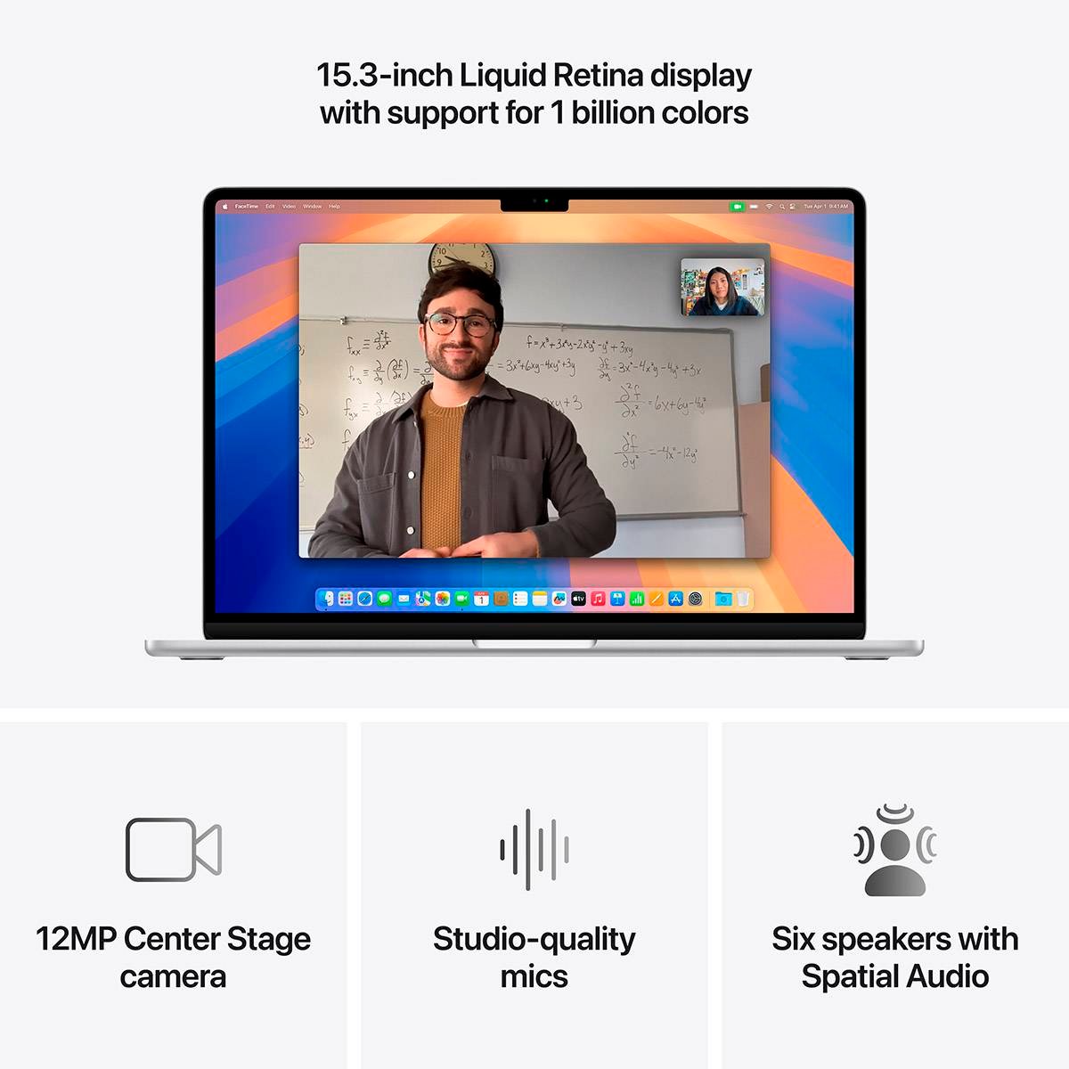 Apple MacBook Air 15.3" M4 CPU 10-core, GPU 10-core 16GB 256GB Prateado + Adaptador USB-C Duplo 35W - Image 6