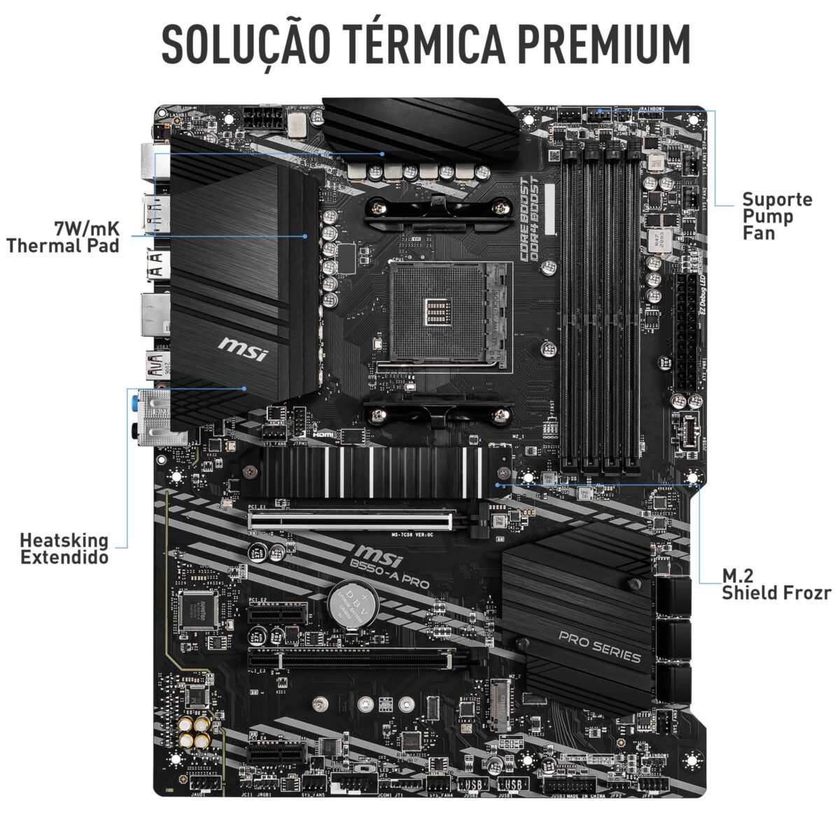 Motherboard ATX MSI B550-A Pro SktAM4 - Image 6
