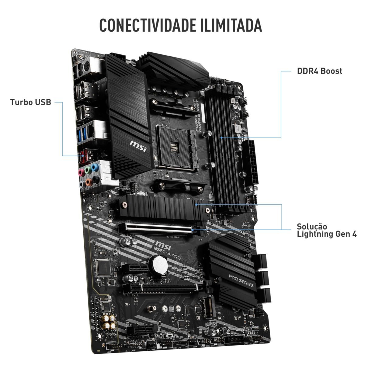 Motherboard ATX MSI B550-A Pro SktAM4 - Image 5