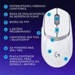 Rato Óptico Logitech G309 Lightspeed Wireless/Bluetooth 25600DPI Branco - Image 3