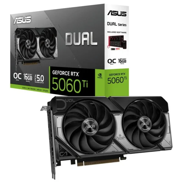 Placa Gráfica ASUS DUAL GeForce RTX 5060 Ti OC Edition 16GB GDDR7 Reflex 2 RTX AI DLSS4